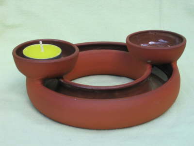 Adventsring Terrakotta 2flammig